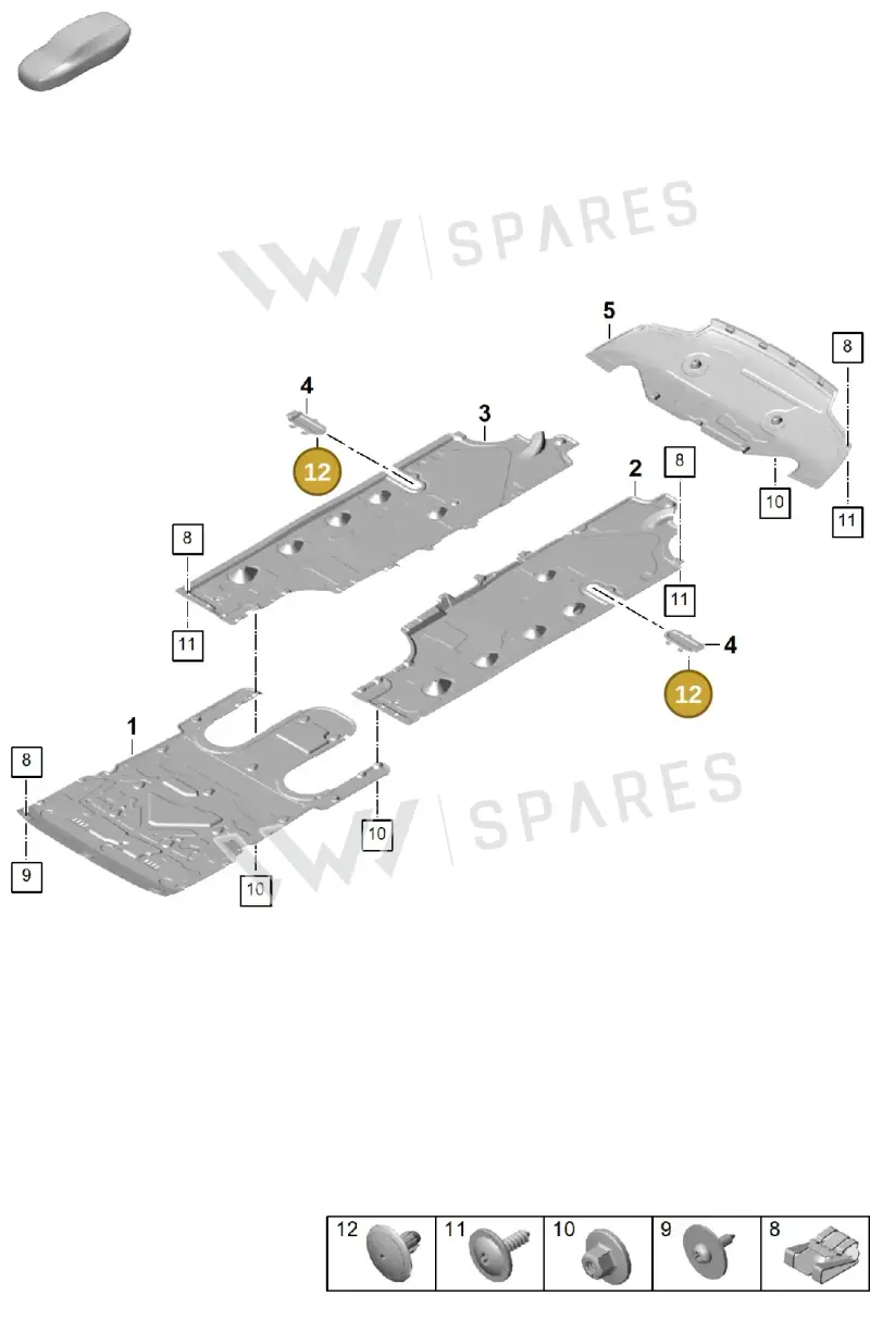 PAE8672999B9 — Porsche Panamera (2023-2025) diagram p62801700, position 12
