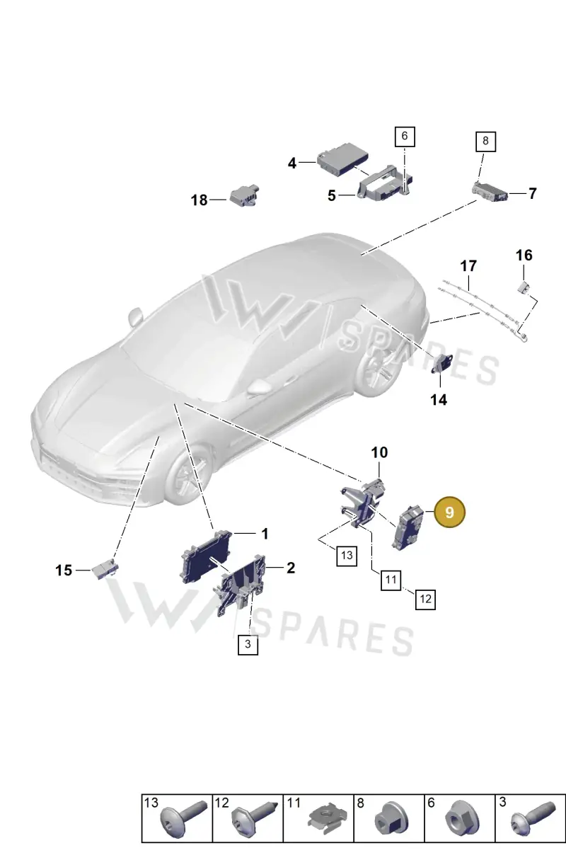 PAE907040 — Porsche Panamera (2023-2025) diagram p62901100, position 9