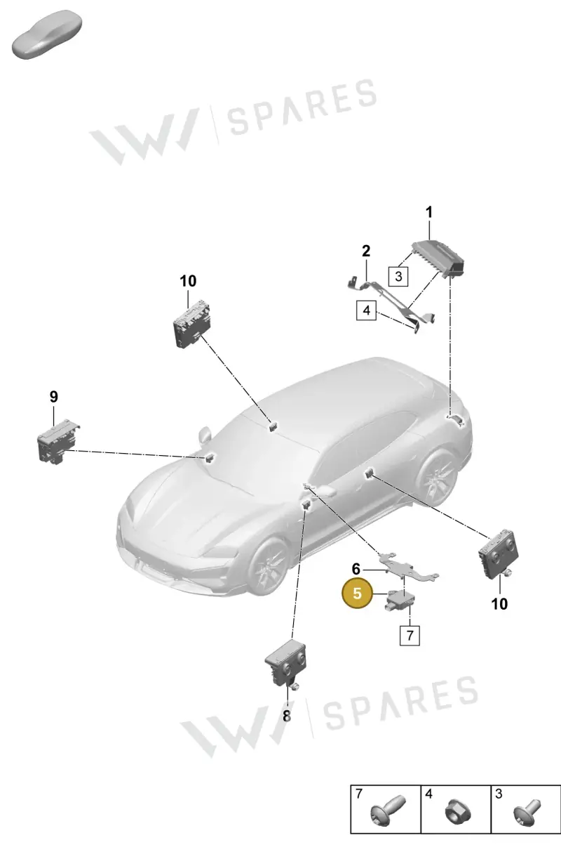 PAE907201 — Porsche Taycan Sport Turismo (2023-2025) diagram p64901200, position 5