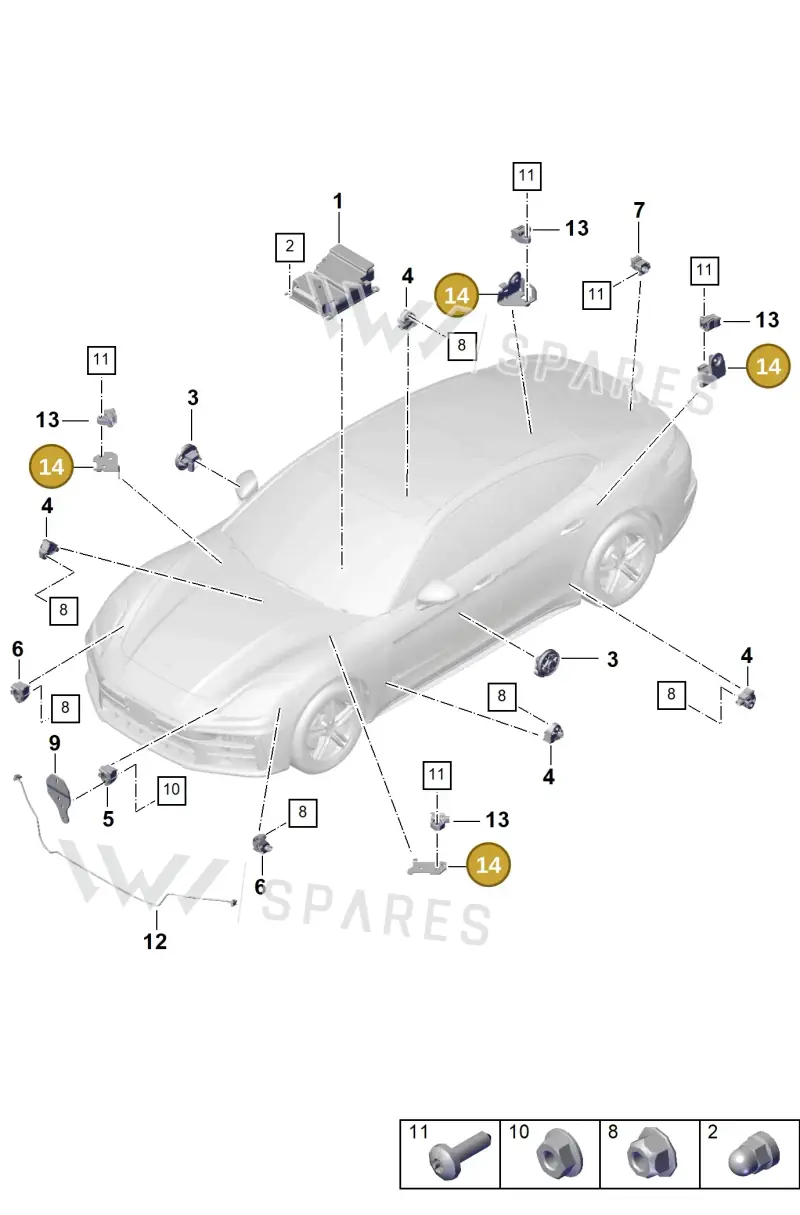 PAE907348 — Porsche Panamera (2023-2025) diagram p62901900, position 14