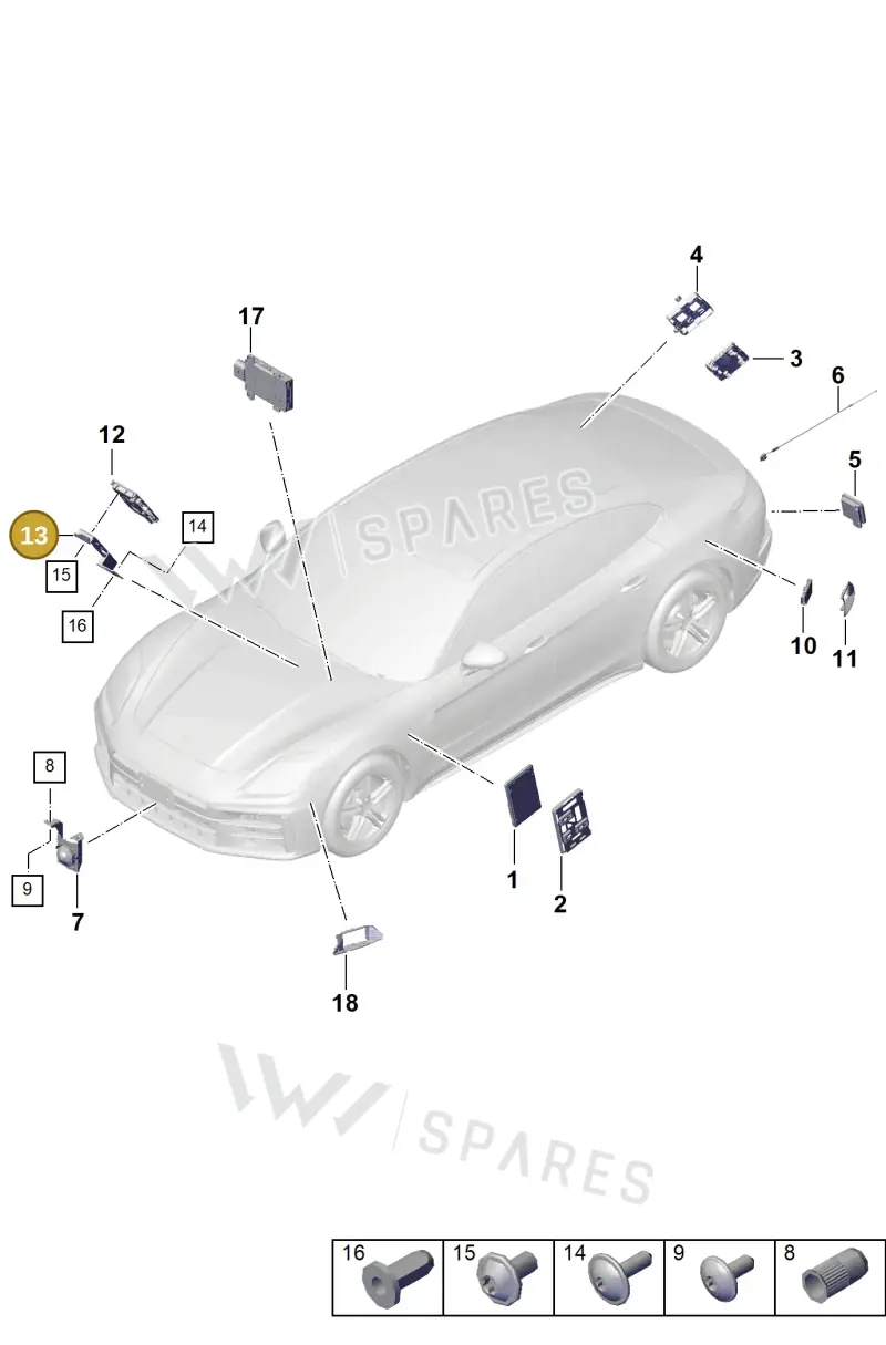 PAE907682 — Porsche Panamera (2023-2025) diagram p62901300, position 13