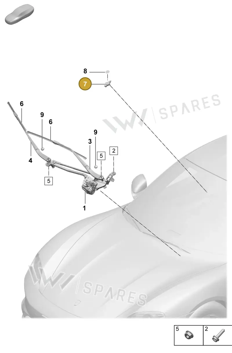 PAE955547 — Porsche Taycan Sport Turismo (2023-2025) diagram p64906000, position 7