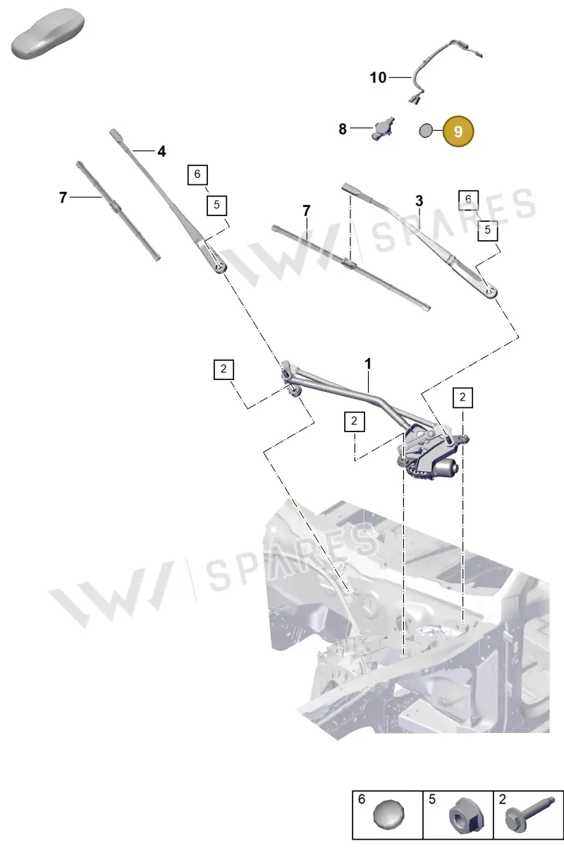 PAE955609 — Porsche Panamera (2023-2025) diagram p62906000, position 9
