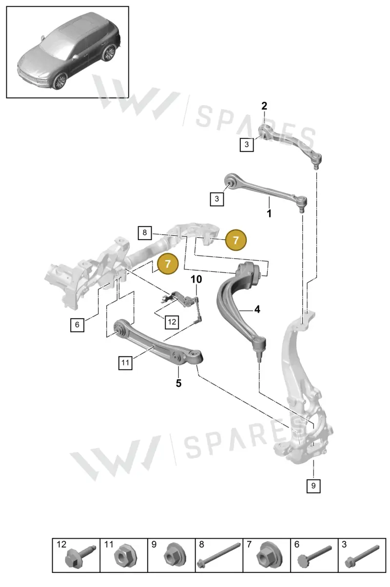 PAF001987 — Porsche Cayenne (2017-2023) diagram p51401010, position 7