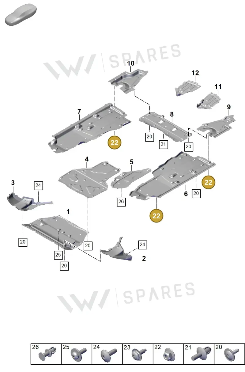 PAF00320700 — Porsche Cayenne Coupe (2023-2023) diagram p60801710, position 22