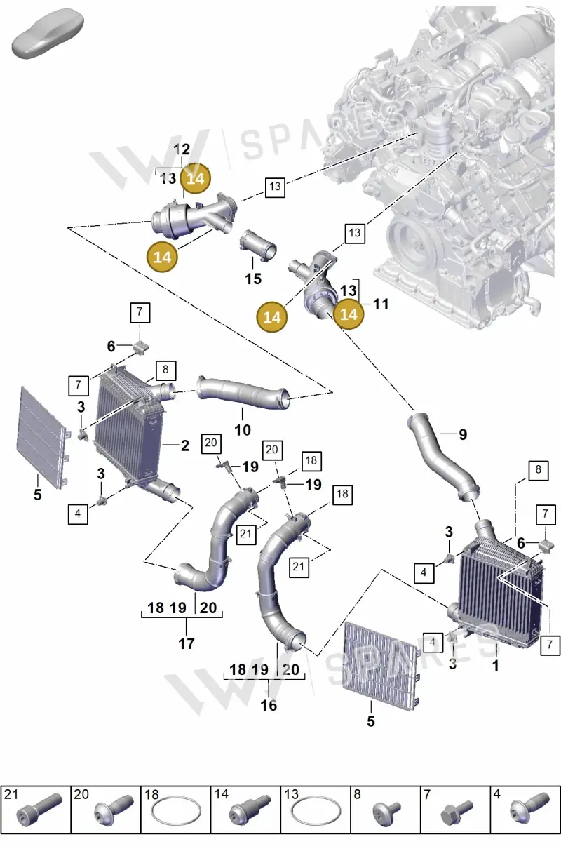PAF003261 — Porsche Panamera (2023-2025) diagram p62107200, position 14