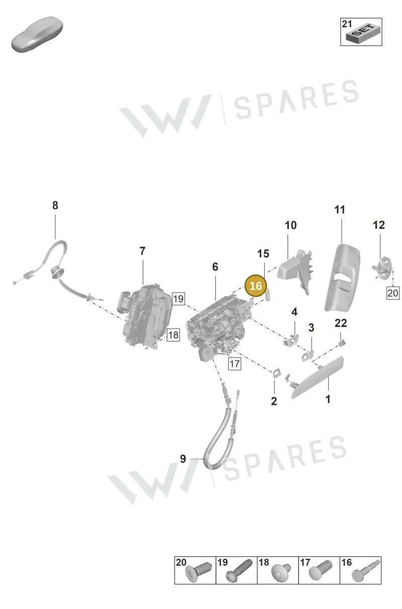 PAF003393 — Porsche Taycan Sport Turismo (2019-2024) diagram p56804100, position 16