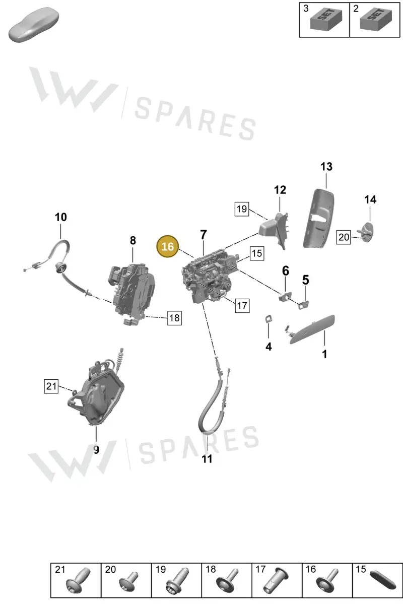 PAF003393 — Porsche Taycan Sport Turismo (2023-2025) diagram p64804200, position 16