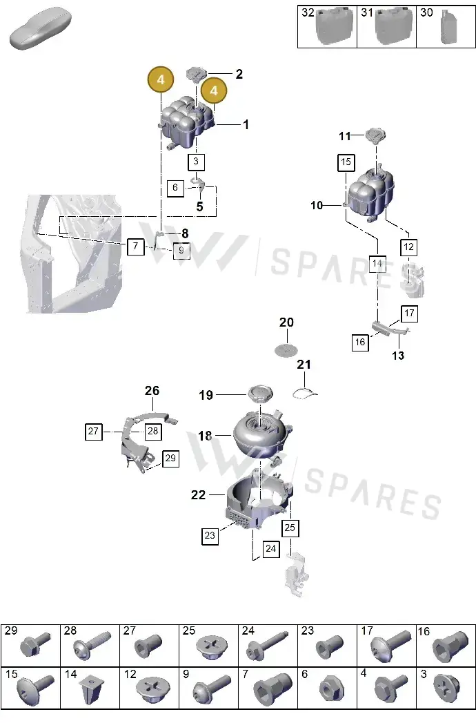 PAF003841 — Porsche Cayenne Coupe (2023-2023) diagram p60105100, position 4
