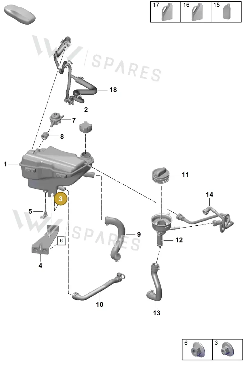 PAF003923 — Porsche Boxster Spyder (2019-2020) diagram p55105100, position 3