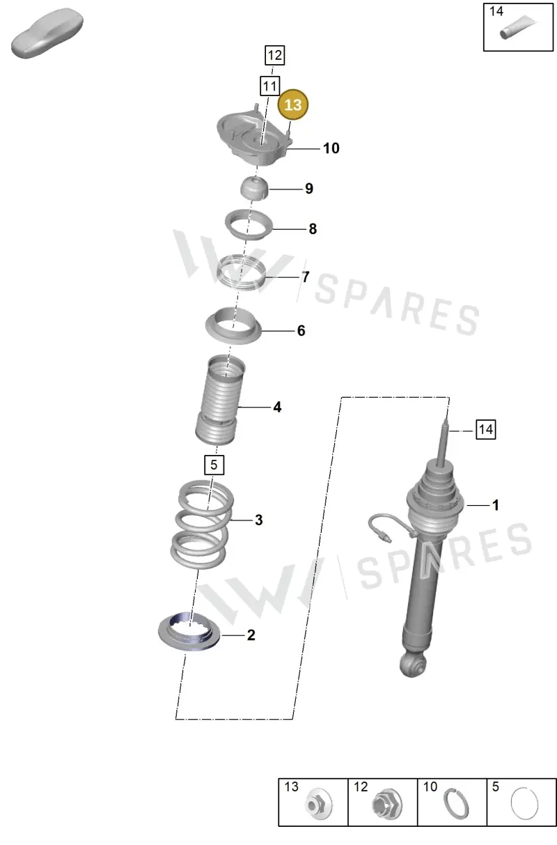 PAF003923 — Porsche 911 (2021-2022) diagram p59402000, position 13