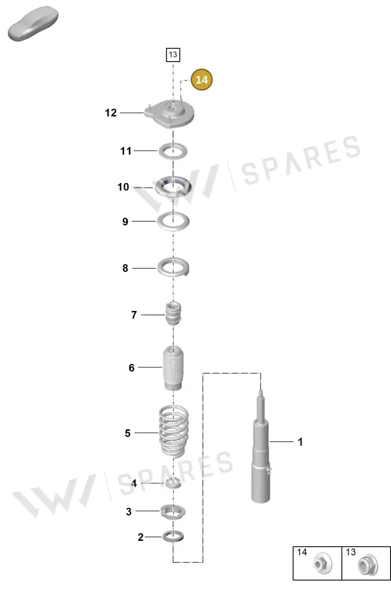 PAF003923 — Porsche 911 (2024-2025) diagram p57402000, position 14