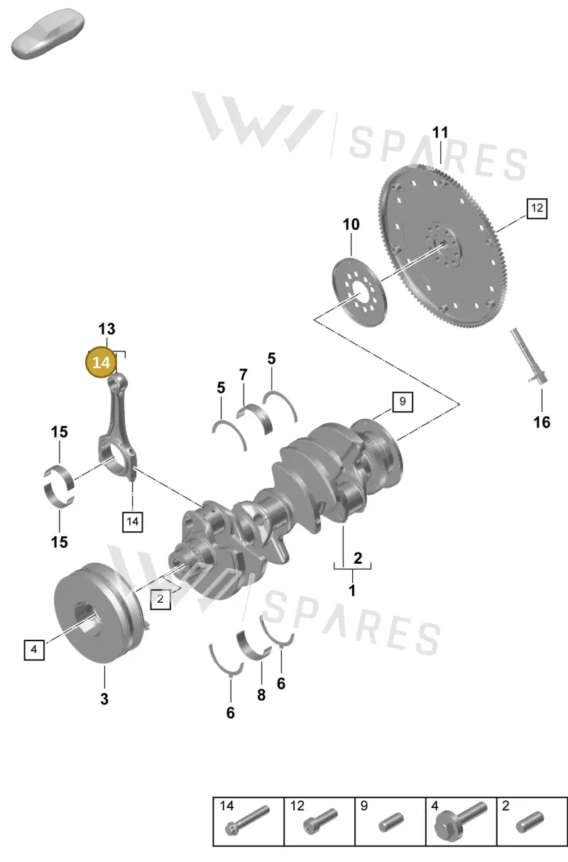 PAF004562 — Porsche Cayenne Coupe (2023-2023) diagram p60102020, position 14