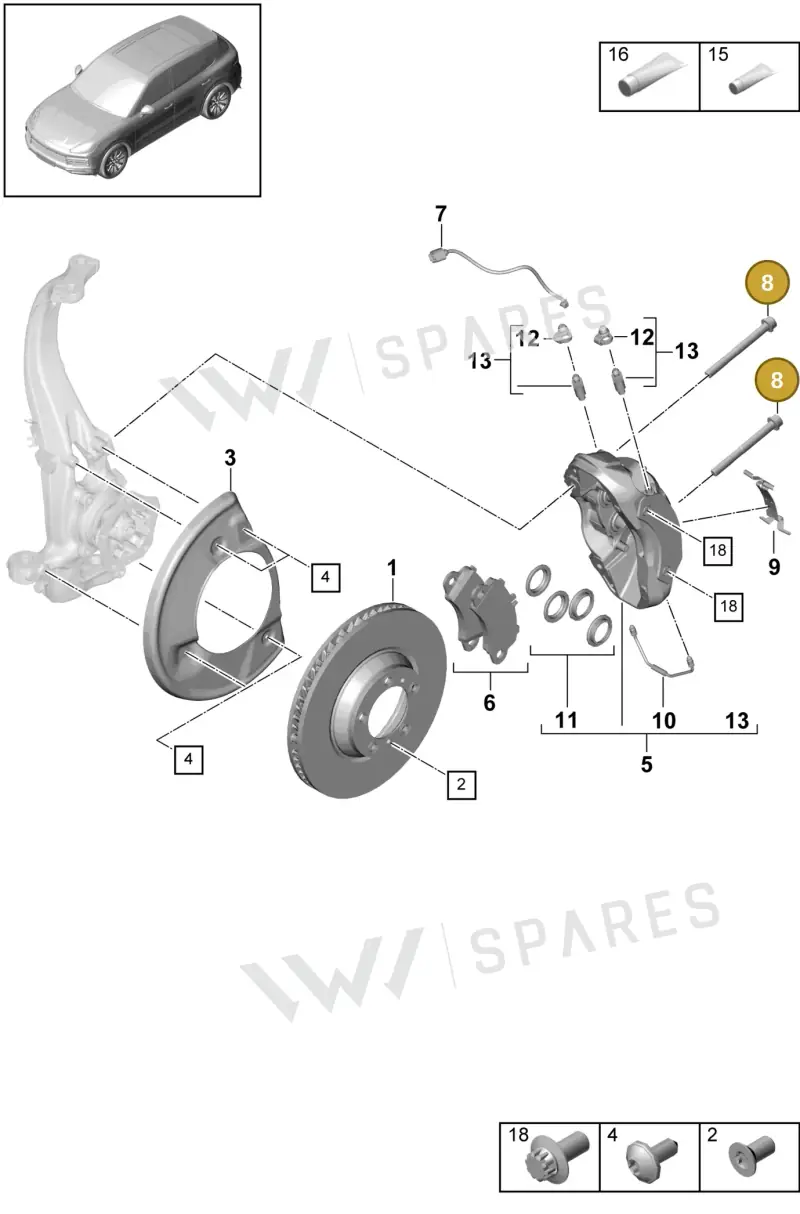 PAF004571 — Porsche Cayenne (2017-2023) diagram p51602000, position 8