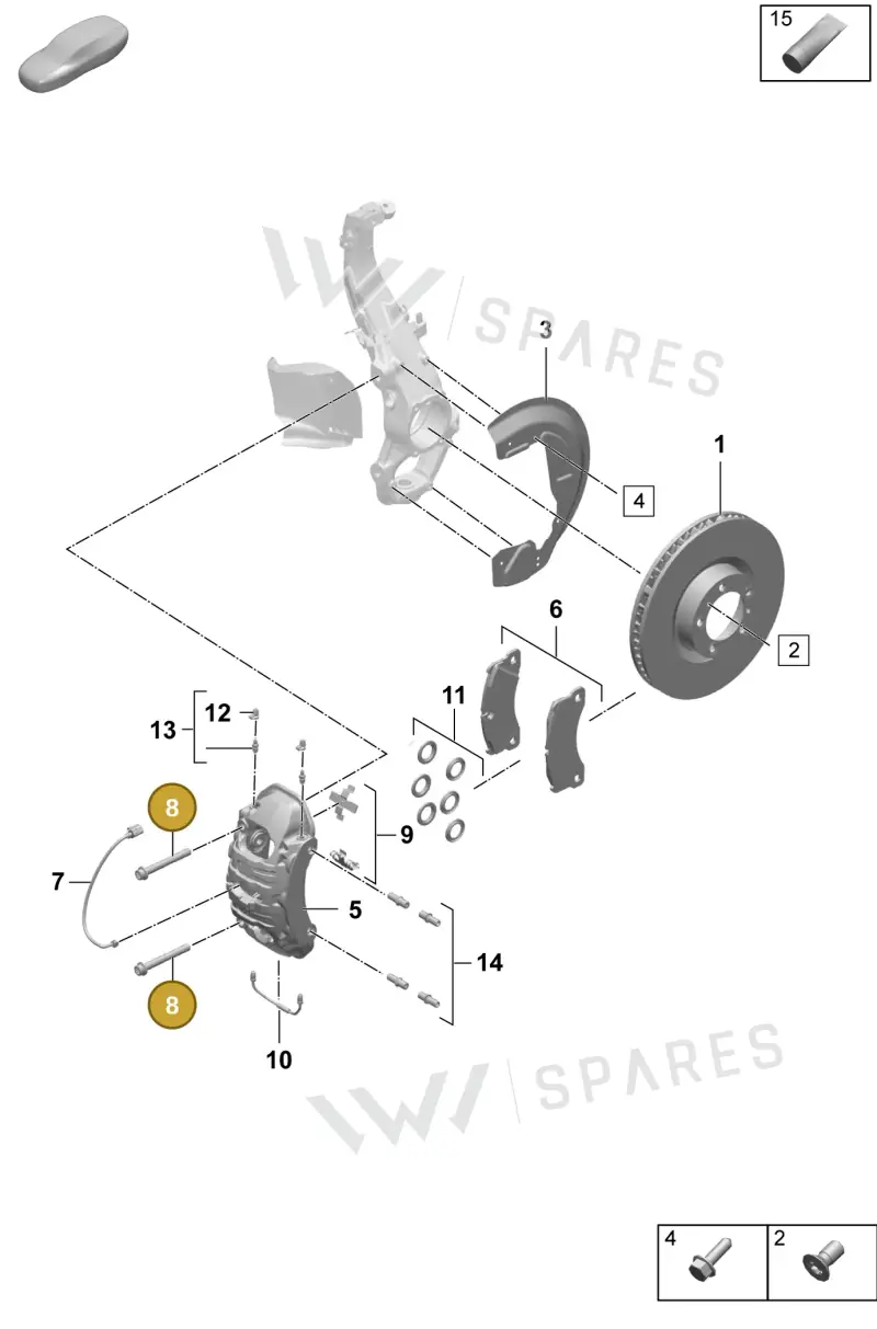 PAF004571 — Porsche Taycan Sport Turismo (2023-2025) diagram p64602000, position 8