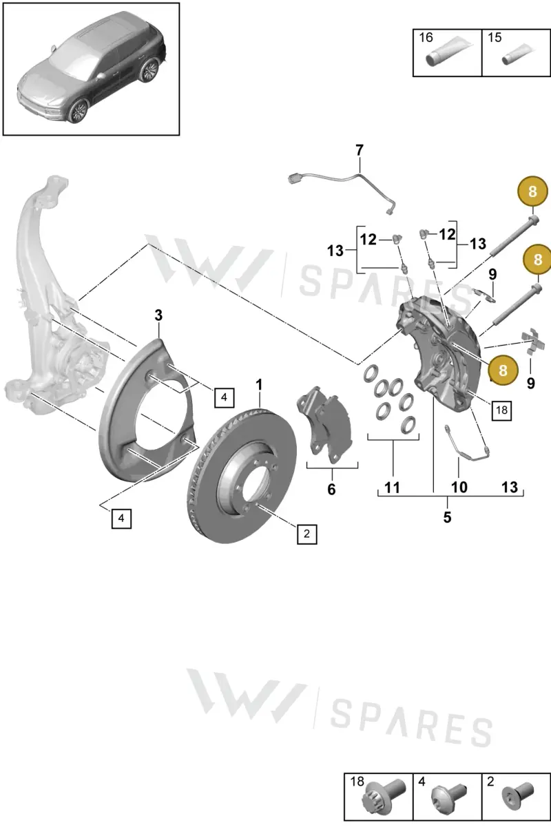 PAF004572 — Porsche Cayenne (2017-2023) diagram p51602010, position 8