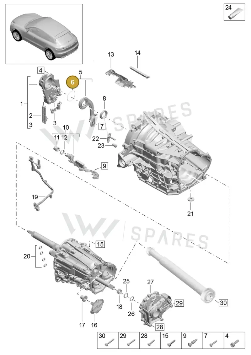 PAF004741 — Porsche Macan (2018-2022) diagram p52302110, position 6