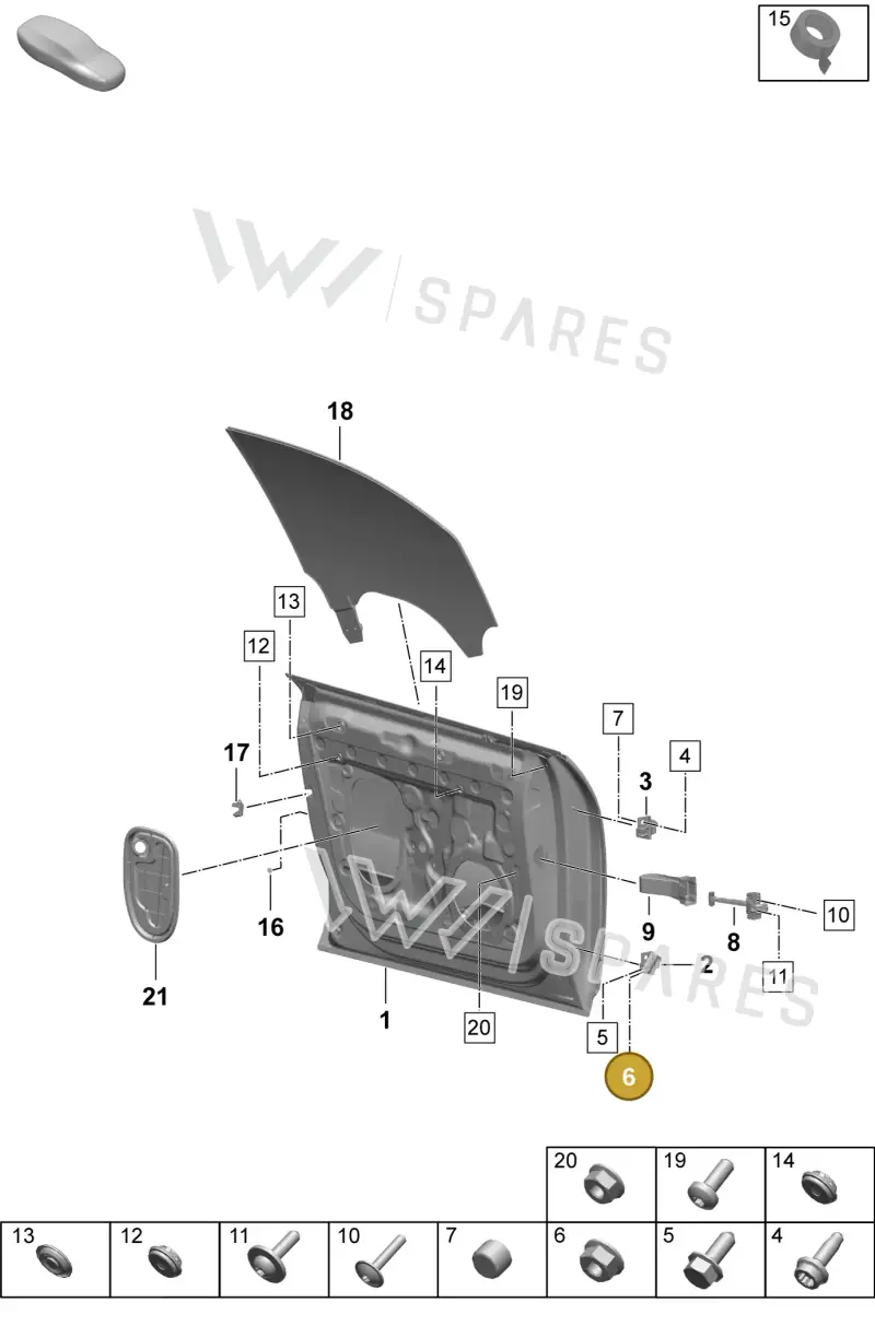 PAF00486900 — Porsche Macan (2024-2024) diagram p61804000, position 6