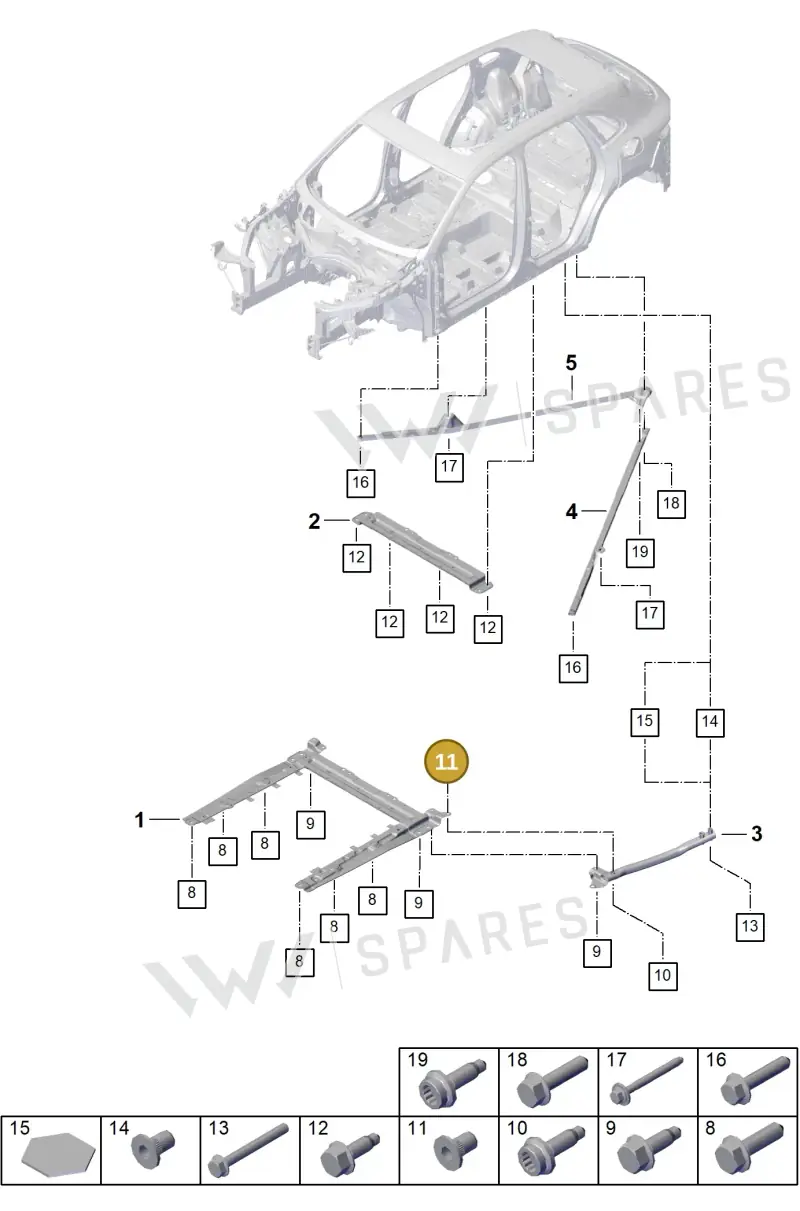 PAF00490700 — Porsche Cayenne Coupe (2023-2023) diagram p60801175, position 11