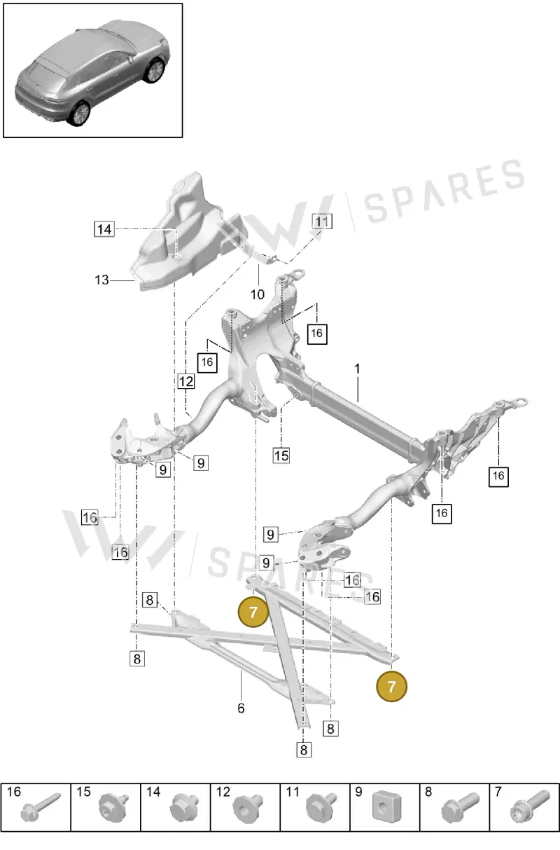 PAF005372 — Porsche Macan (2018-2022) diagram p52401000, position 7