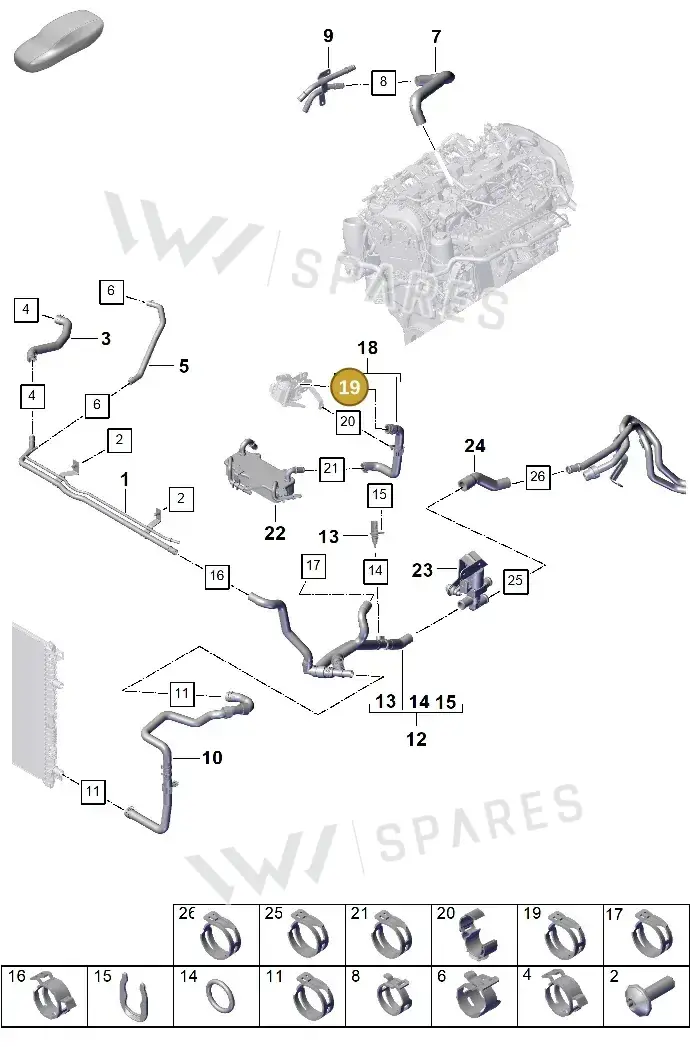 PAF005377 — Porsche Cayenne Coupe (2023-2023) diagram p60105310, position 19