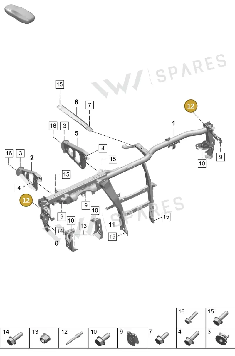 PAF00558600 — Porsche Macan (2024-2024) diagram p61809150, position 12