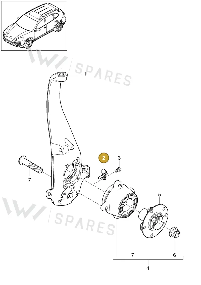 PAF005651 — Porsche Cayenne (2010-2018) diagram p37401005, position 2