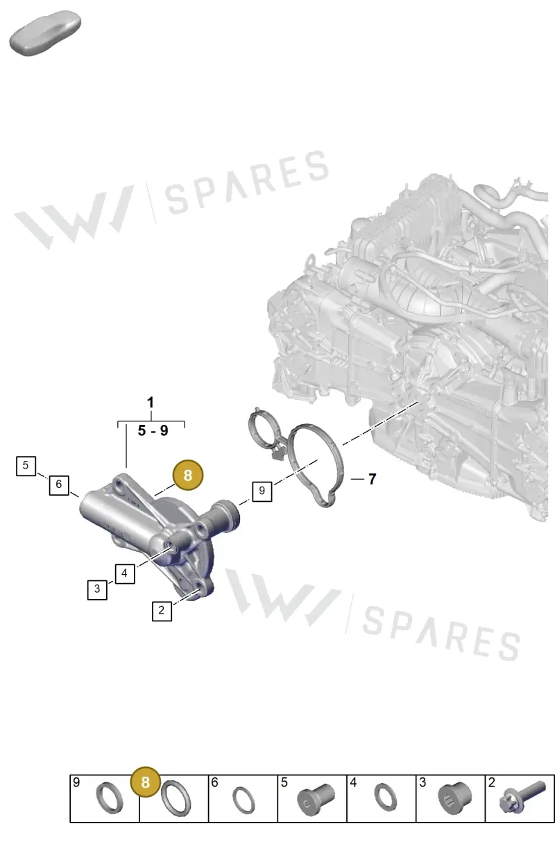 PAF005652 — Porsche 911 (2024-2025) diagram p63102100, position 8