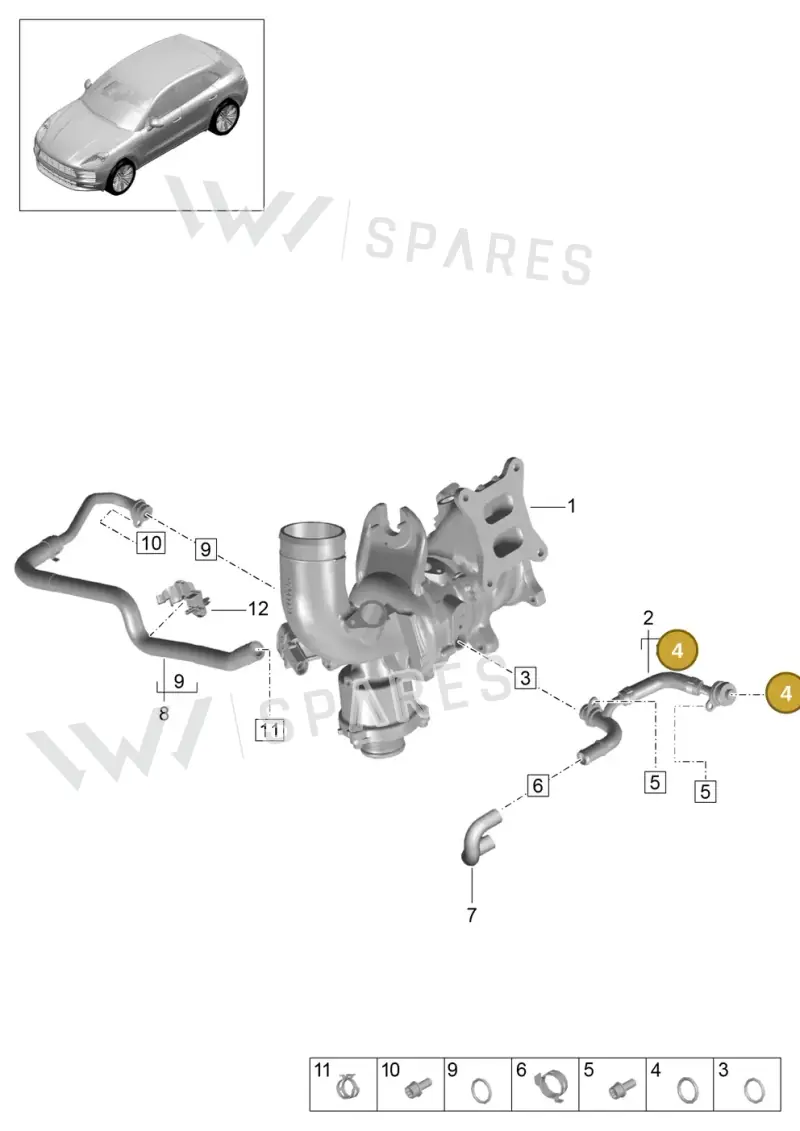 PAF006124 — Porsche Macan (2018-2022) diagram p52202120, position 4