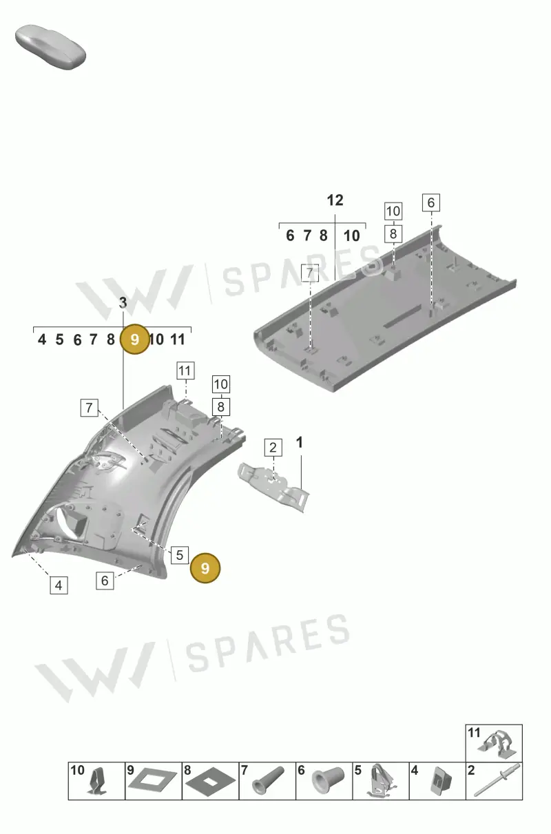 PAF007207 — Porsche 911 (2024-2025) diagram p53807220, position 9
