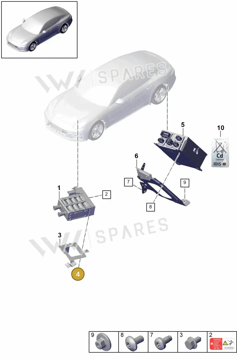 PAF007839 — Porsche Panamera (2016-2020) diagram p49901035, position 4
