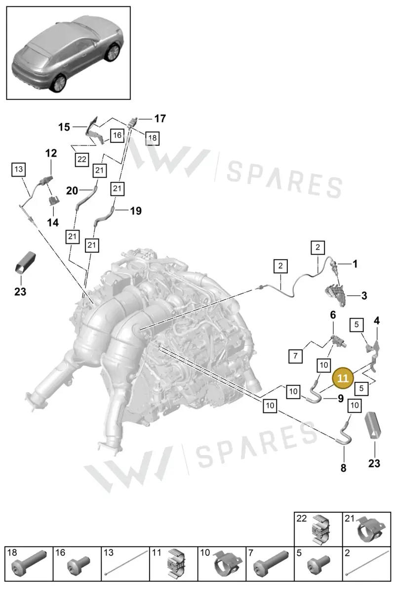 PAF007936 — Porsche Macan (2018-2022) diagram p52202400, position 11