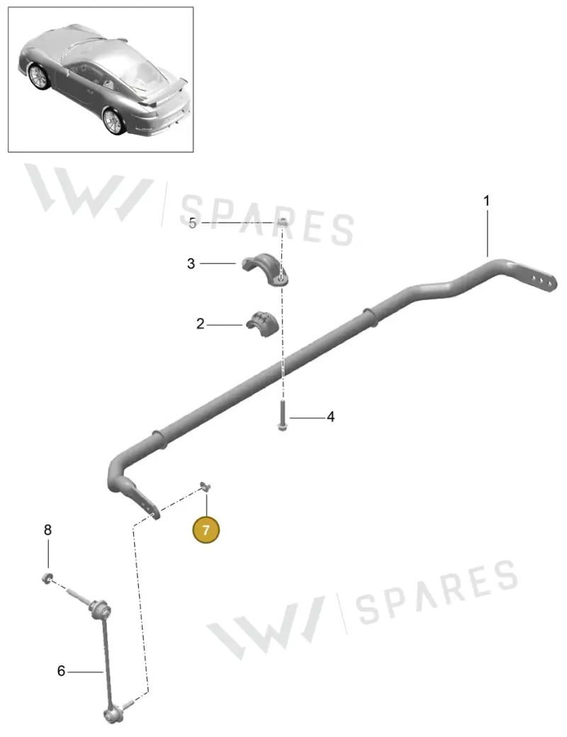 PAF007957 — Porsche 911 (2013-2020) diagram p41402006, position 7