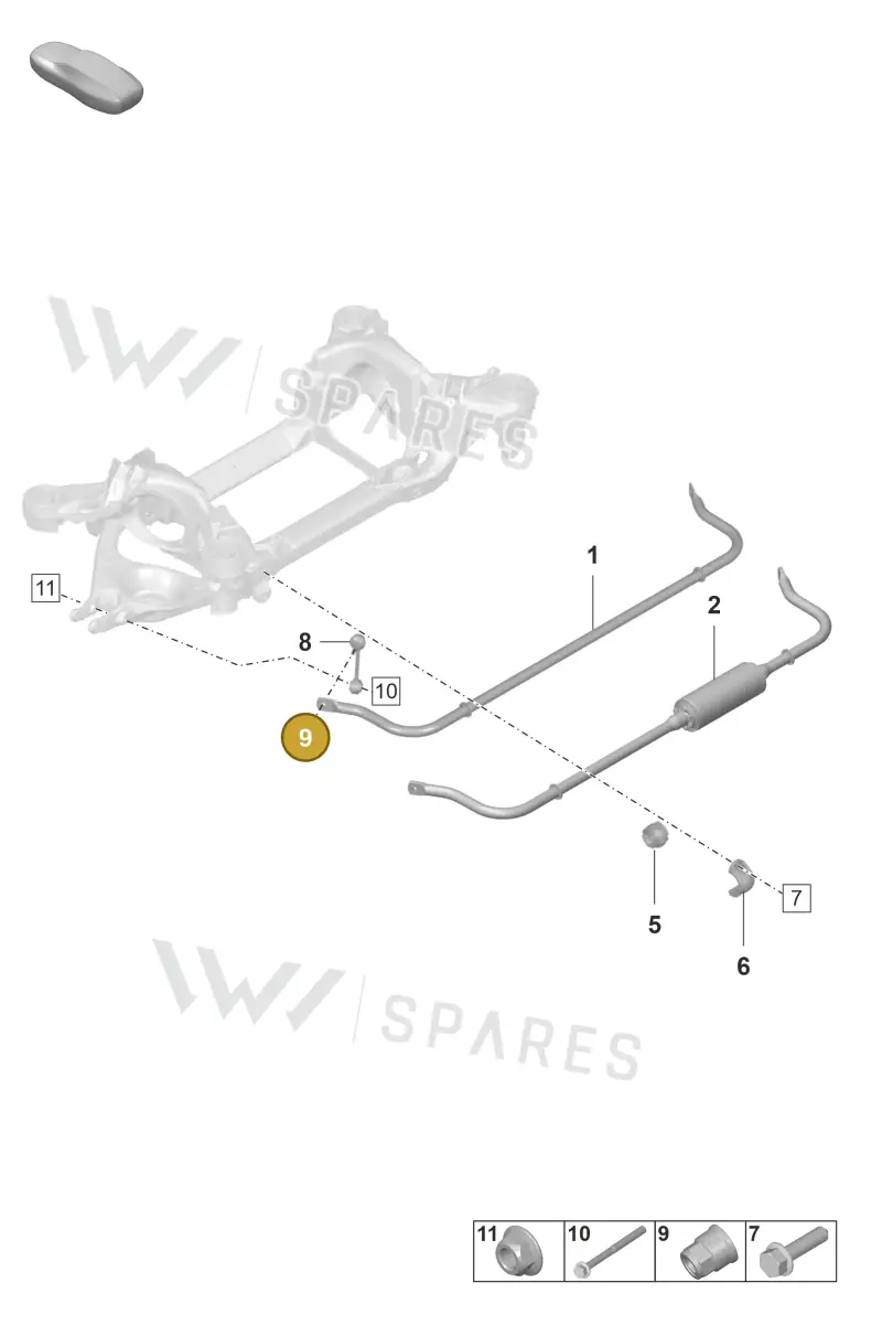 PAF007957 — Porsche Taycan Sport Turismo (2019-2024) diagram p56501310, position 9