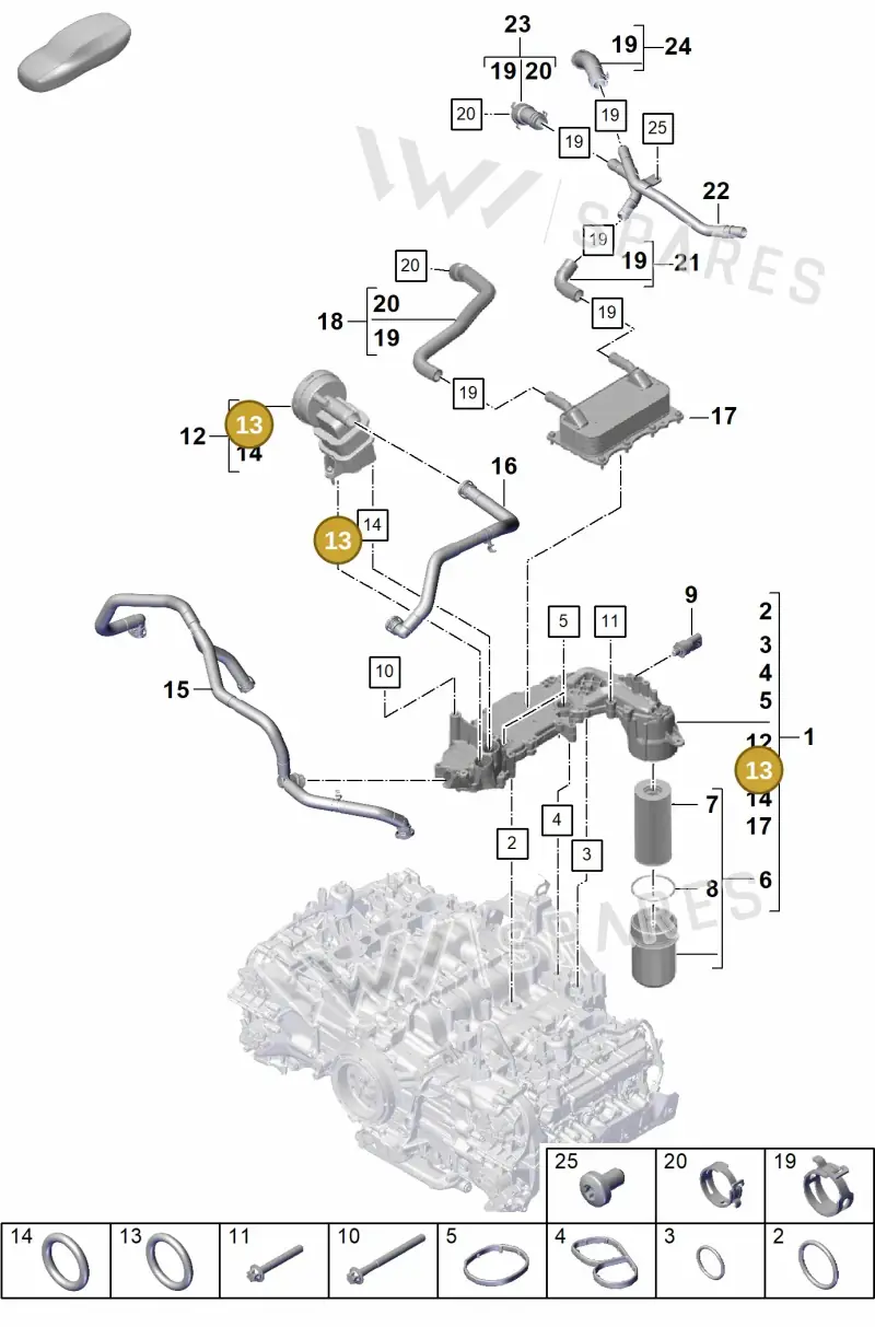 PAF008085 — Porsche Boxster Spyder (2019-2020) diagram p55104110, position 13