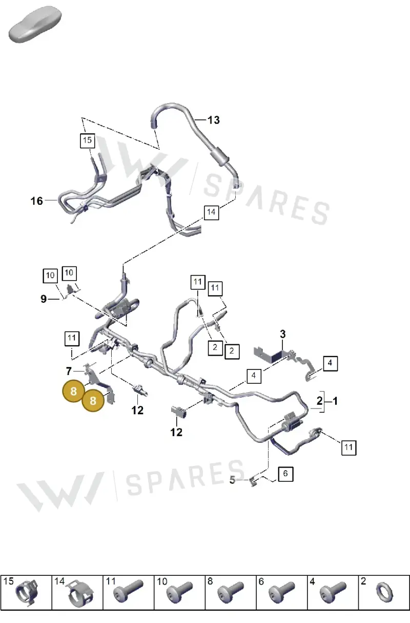 PAF008124 — Porsche Cayenne Coupe (2023-2023) diagram p60107330, position 8