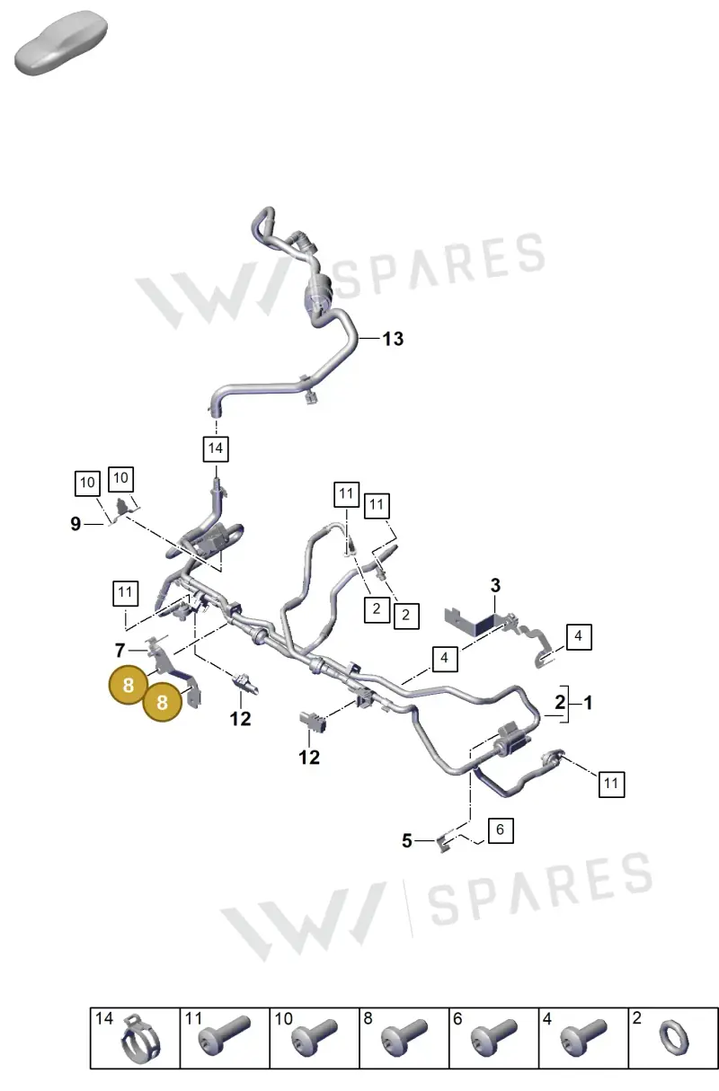 PAF008124 — Porsche Panamera (2023-2025) diagram p62107300, position 8
