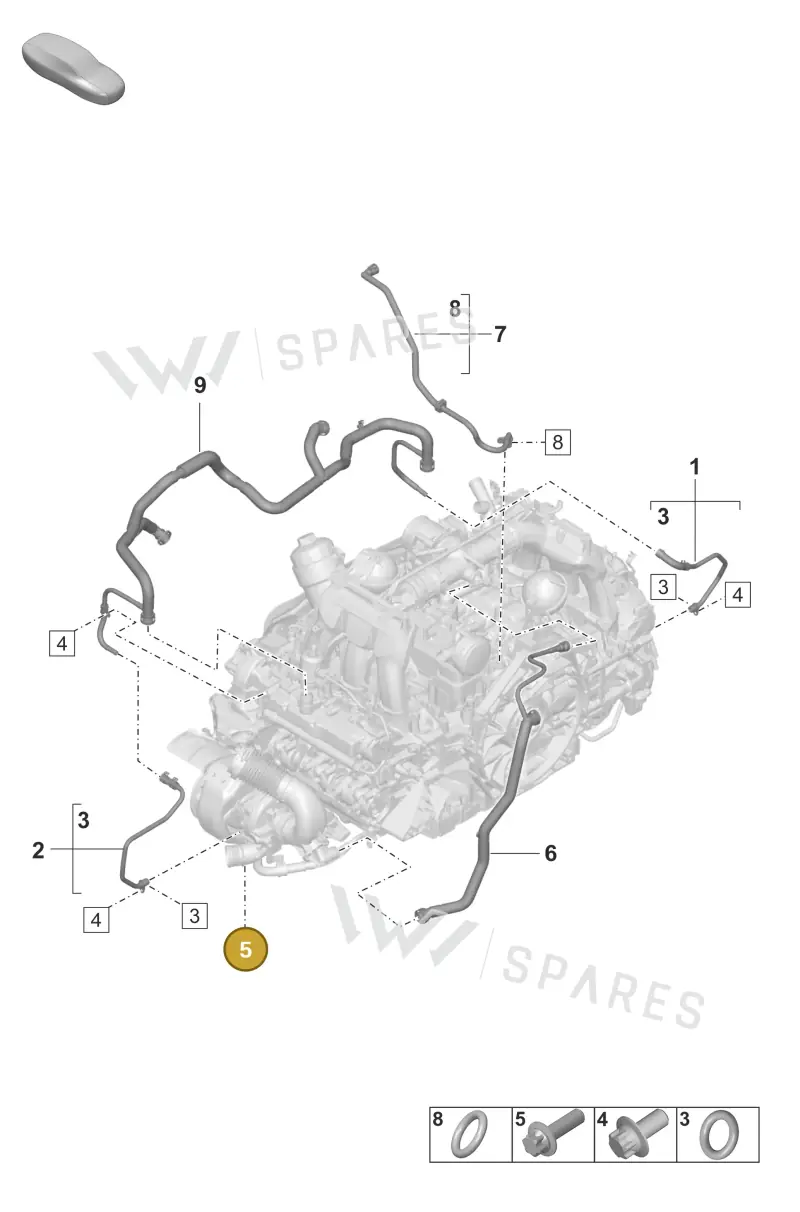 PAF008126 — Porsche 911 (2024-2025) diagram p53107350, position 5