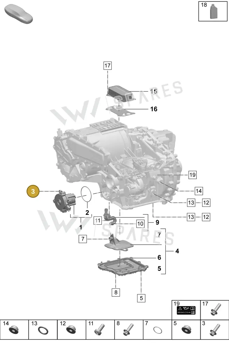 PAF008126 — Porsche Macan (2024-2024) diagram p61355100, position 3