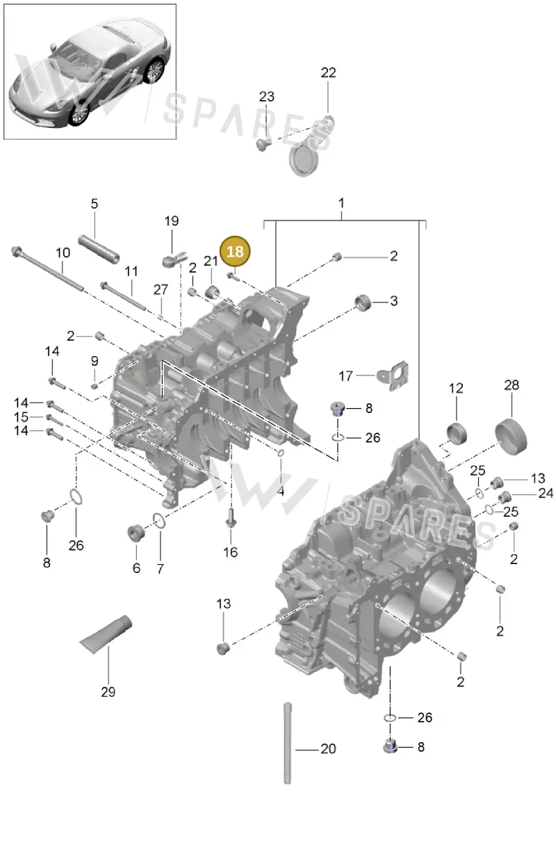 PAF008127 — Porsche Boxster (2016-2019) diagram p48101005, position 18