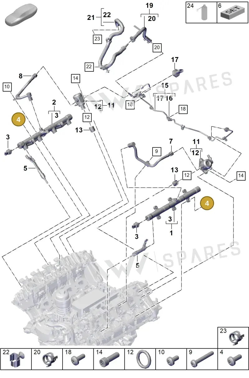 PAF008127 — Porsche Cayenne Coupe (2023-2023) diagram p60107030, position 4