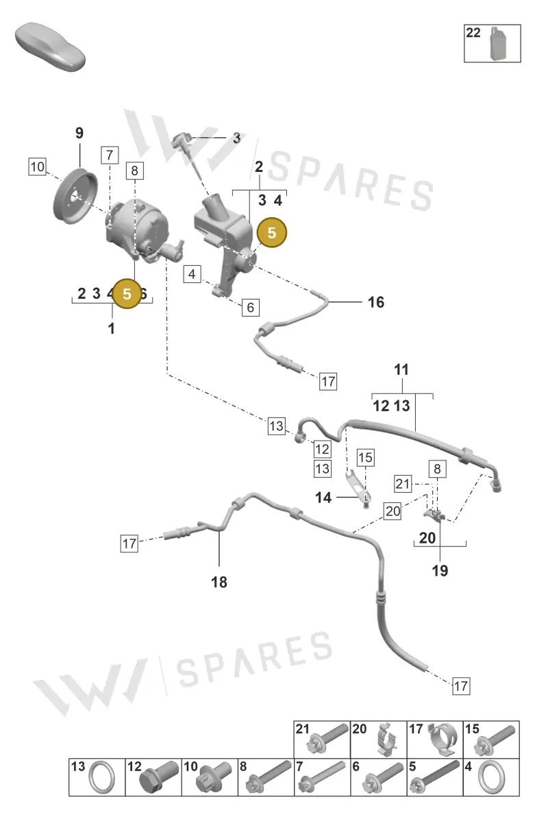 PAF008133 — Porsche 911 (2020-2022) diagram p53402125, position 5