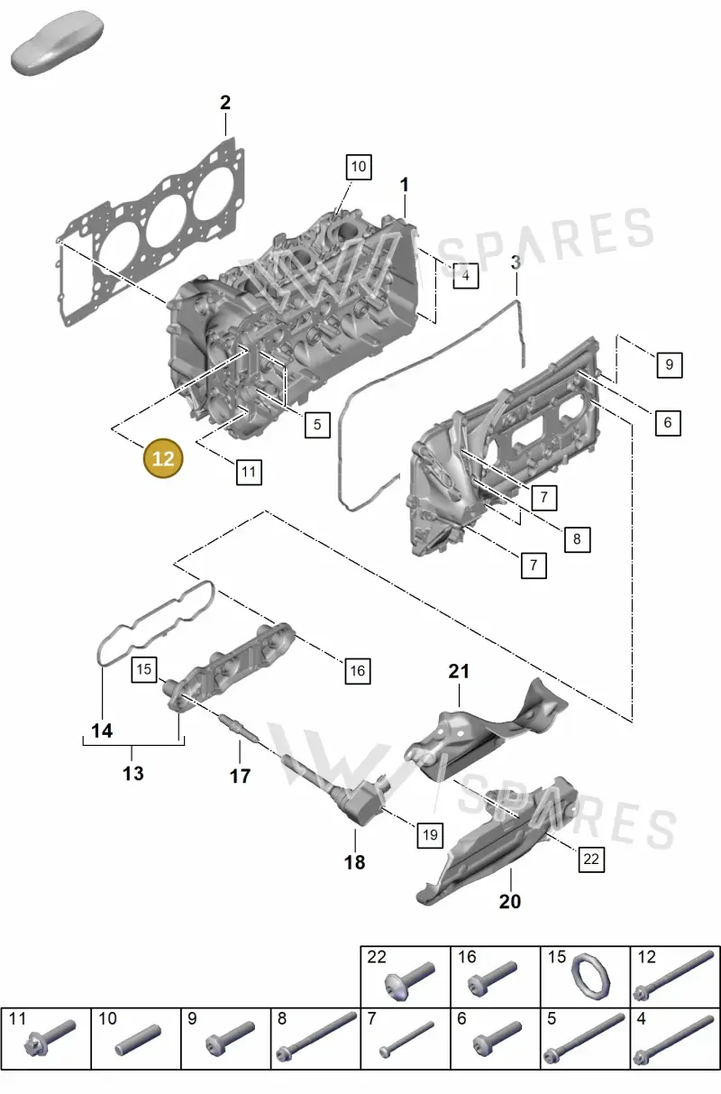PAF008137 — Porsche 911 (2021-2022) diagram p59103000, position 12