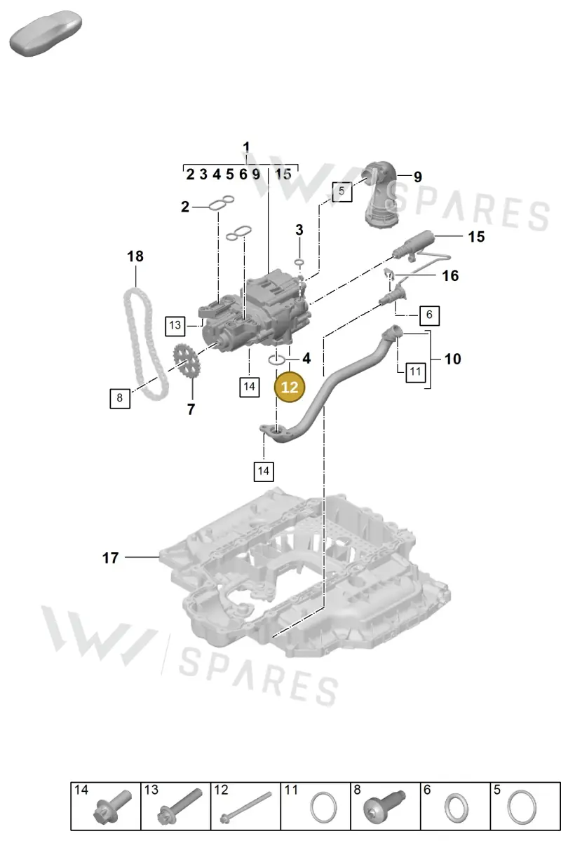 PAF008137 — Porsche 911 (2024-2025) diagram p63104000, position 12