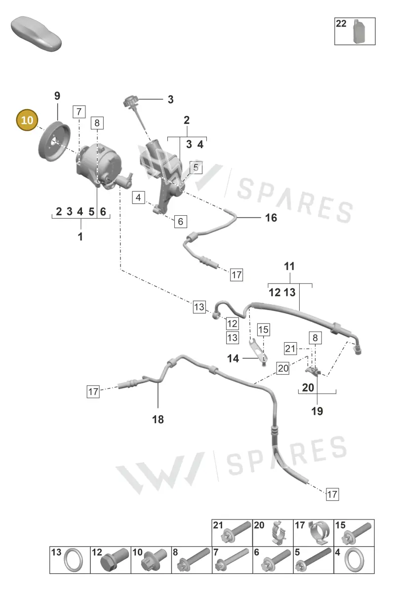 PAF008139 — Porsche 911 (2020-2022) diagram p53402125, position 10