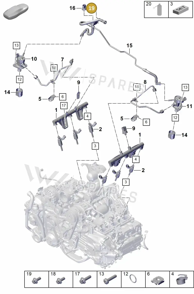 PAF008139 — Porsche 911 (2021-2022) diagram p59107000, position 19