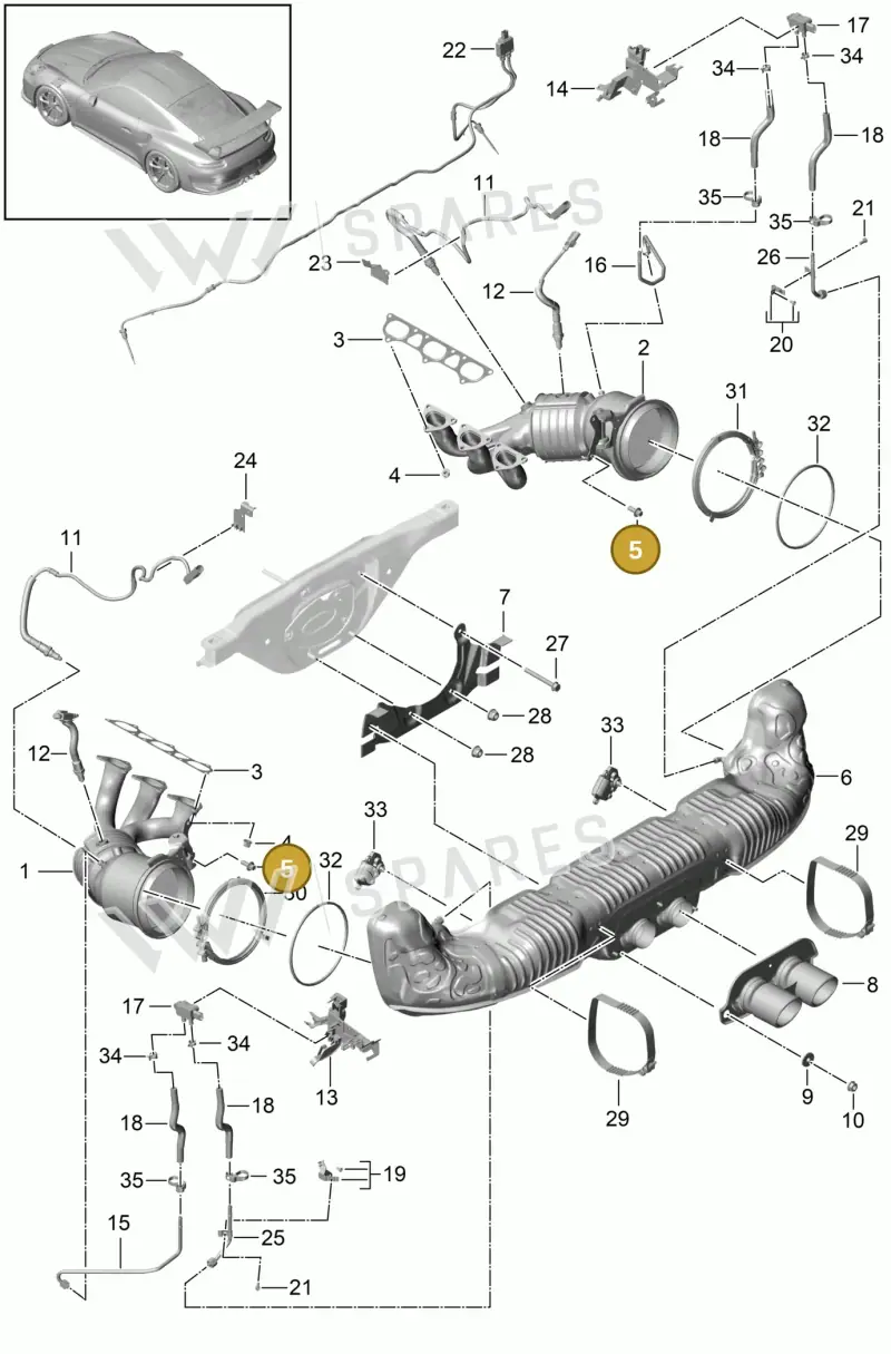 PAF008144 — Porsche 911 (2013-2020) diagram p41000004, position 5