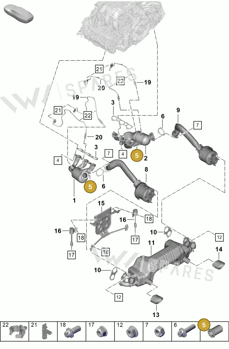 PAF008146 — Porsche Cayman (2016-2019) diagram p50202003, position 5