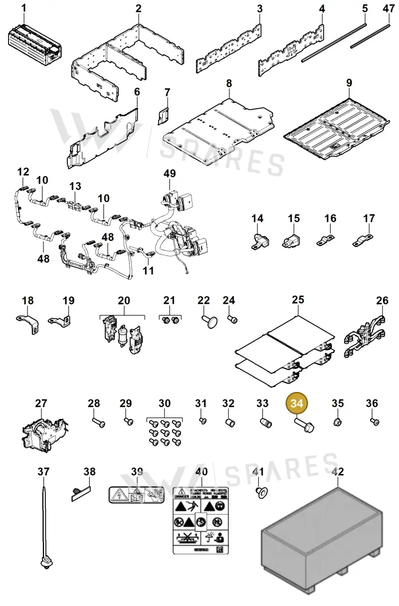 PAF008148 — Porsche Cayenne (2010-2018) diagram p35901046, position 34