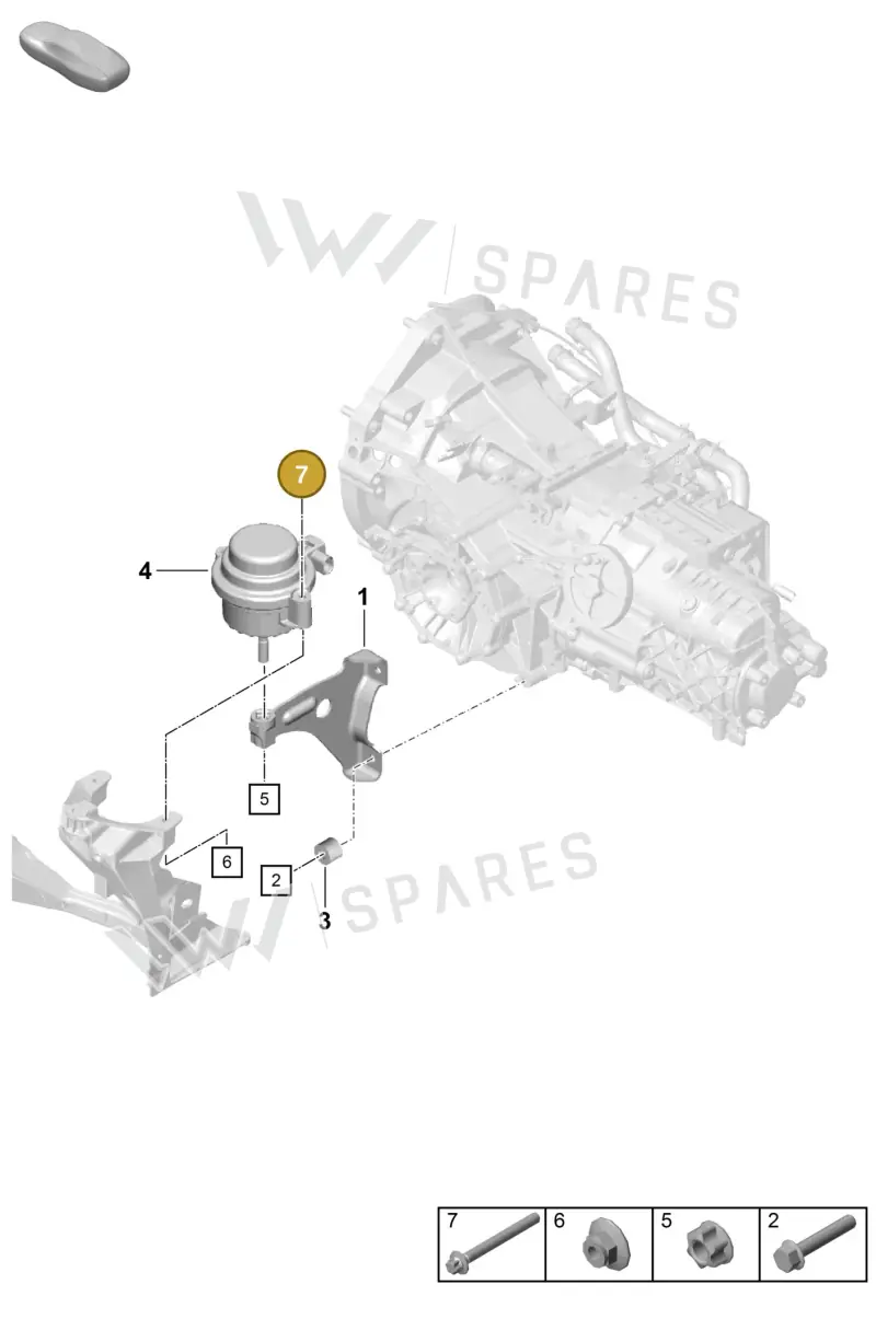 PAF008153 — Porsche Boxster Spyder (2019-2020) diagram p55306000, position 7